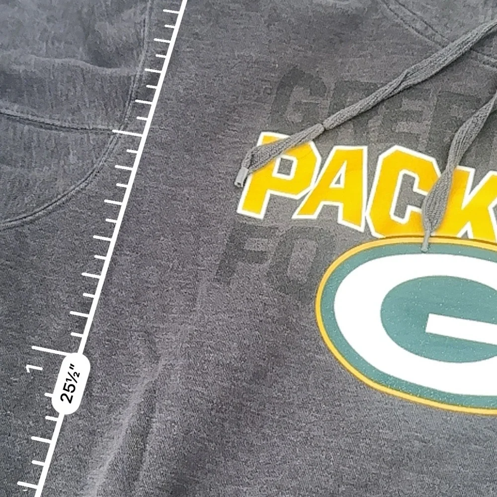 NFL Gray Green Bay Packers Hoodie, Comfy, Oversized - Picture 7 of 9